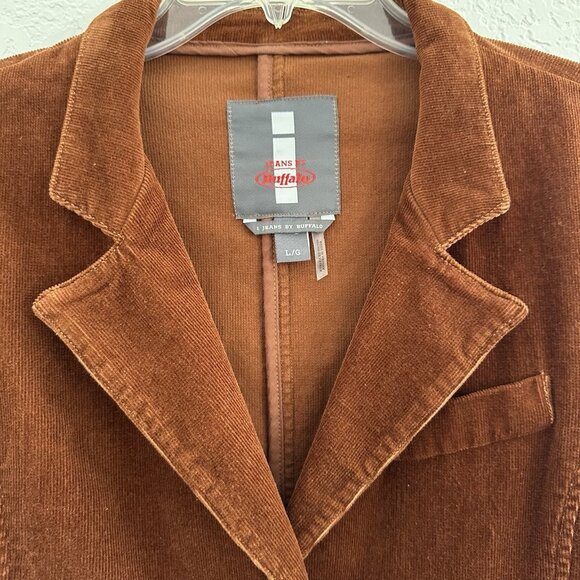 I Jeans by Buffalo Corduroy Blazer Tanya L Brown Elbow Patch Equestrian Academia - Picture 3 of 16